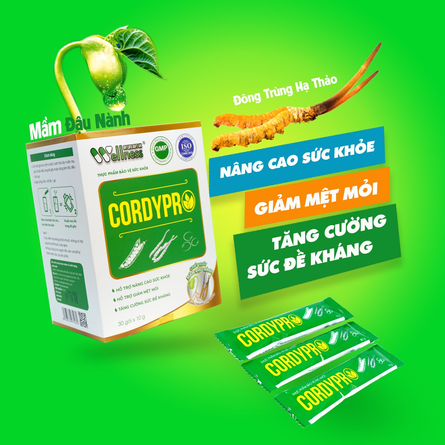 Công dụng Cordypro thực phẩm giàu protein ngon và tốt nhất cho cơ thể