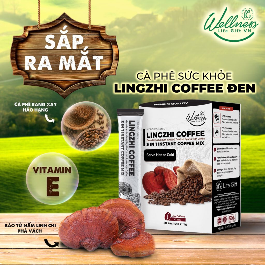 Cà phê sức khỏe Lingzhi Coffee Đen 3in1 của Life Gift giúp người dùng tiết kiệm nhiều thời gian mà vẫn có được tách cà phê ngon, mang lại năng lượng và sự tỉnh táo để bắt đầu một ngày mới thành công.